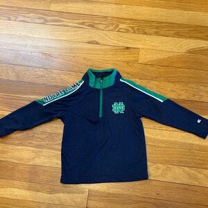 Toddler Lightweight Notre Dame long sleeve quarter- zip